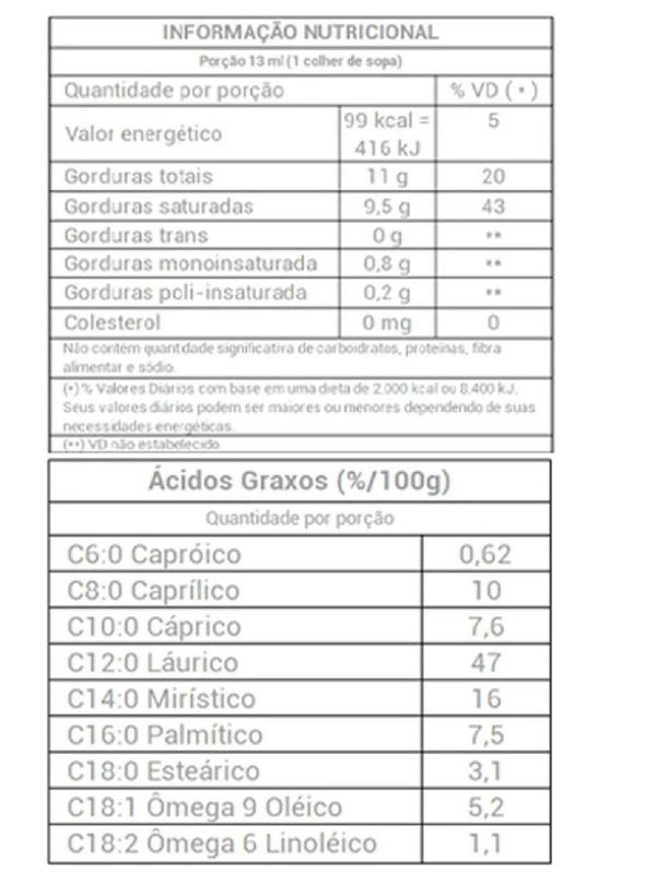 Óleo De Coco Extra Virgem 500ml - Adel Coco - MAE TERRA - Óleo de